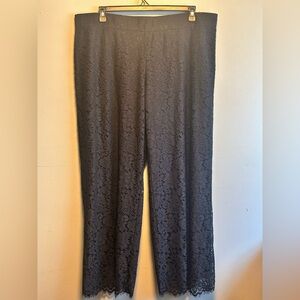 Isaac Mizrah Black Lace Women's Wide Leg Pants. 
Size Xl